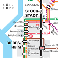 Biebesheim, Gernsheim und Stockstadt
